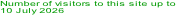 Number of visitors to this site up to  10 July 2026
